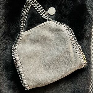 Stella McCartney Micro Falabella with crossbody Silver Chain